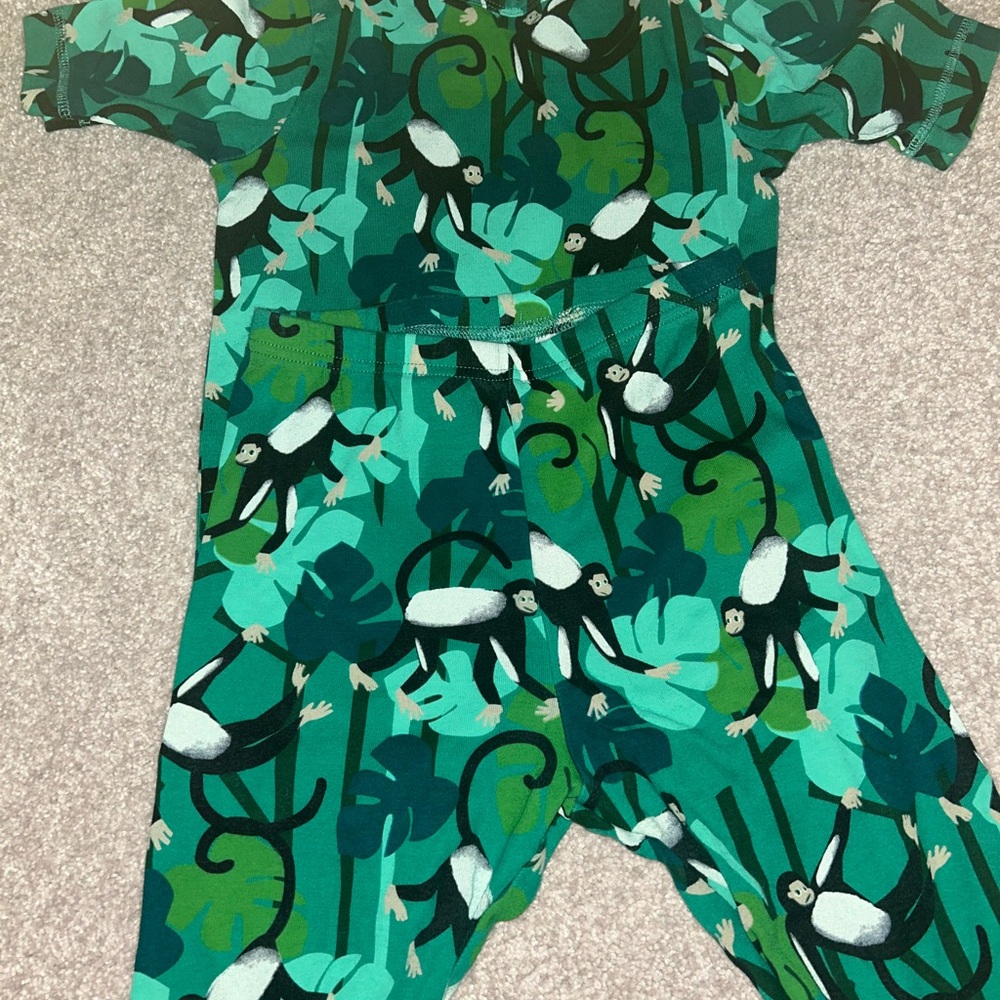 Green Monkey Pajama set